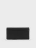 CHARLES & KEITH Women Nasrin Geometric Long Wallet -Noir