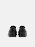 PEDRO Leather Captoe Derby Shoes- Black