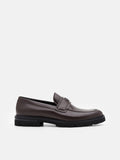 PEDRO Wyatt Leather Loafers - Dark Brown