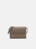 PEDRO Leather Crossbody Bag- Dark Taupe