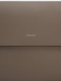 PEDRO Leather Crossbody Bag- Dark Taupe