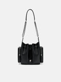 PEDRO Drawstring Bucket Bag - Black