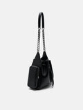 PEDRO Drawstring Bucket Bag - Black