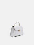 PEDRO Cameo Leather Handbag- Silver