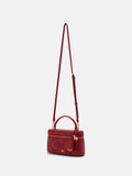 PEDRO Ari Leather Quilted Shoulder Bag- Red