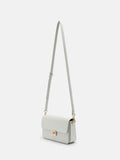PEDRO Cameo Leather Shoulder Bag- Silver