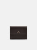 PEDRO Leather Tri-Fold Wallet - Dark Brown