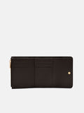 PEDRO Leather Tri-Fold Wallet - Dark Brown