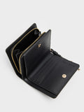 CHARLES & KEITH Women Everleigh Zip-Around Small Wallet -Black