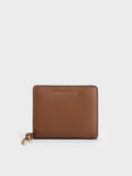 CHARLES & KEITH Women Everleigh Zip-Around Small Wallet -Chocolate