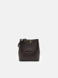 PEDRO Loli Leather Bucket Bag- Dark Brown