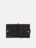 PEDRO Quilted Leather Bi-Fold Wallet - Dark Brown