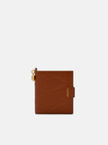 PEDRO Quilted Leather Bi-Fold Wallet - Brick