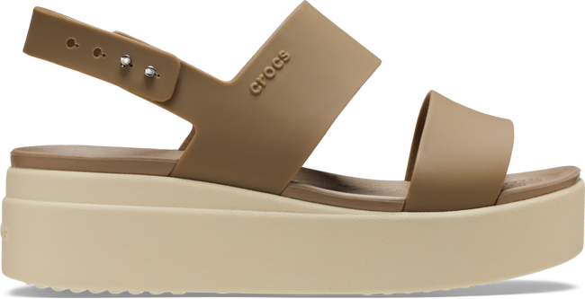 CROCS WOMENS CROCS BROOKLYN LOW WEDGE