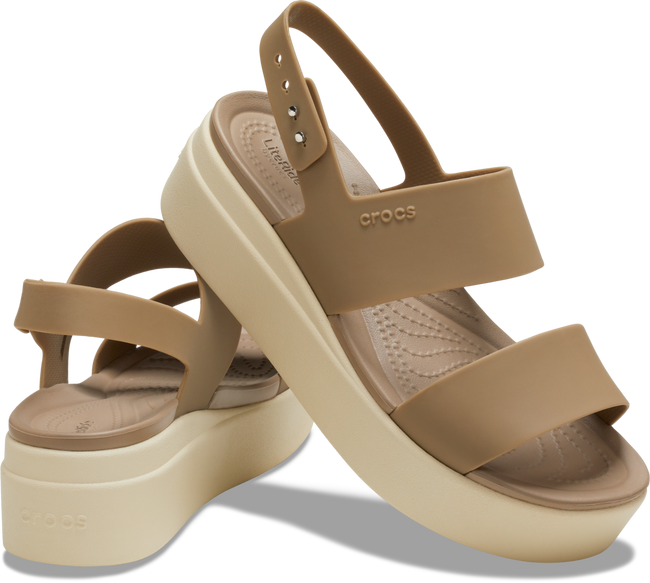 CROCS WOMENS CROCS BROOKLYN LOW WEDGE