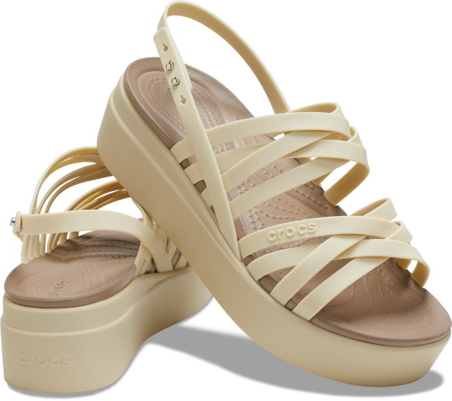 CROCS WOMEN'S  BROOKLYN STRAPPY LOW WEDGE
