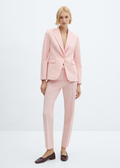Bold Confidence : Pink Blazer Suit Outfit