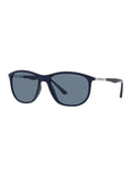 Emporio Armani Polarized Dark Blue Square Men's Sunglasses 0EA4201-50882V-58