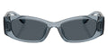 BOLD By BLAZON - Denim Transparent (401487) Sunglasses with Blue Gray Solid lenses (Rhodes MK2243U 401487 52) by MICHAEL KORS
