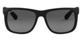 BOLD By BLAZON - Rubber Black (622/T3) Sunglasses with Light Gray Gradient Gray lenses (RB4165F 622/T3 55) by Ray-Ban