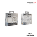 GADGET MAX - GM70 ANC BUD1 Active Noise Cancellation Bluetooth Wireless Earbuds