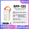 REMAX RPP-123 Gutitan Series 60000mAh PD+QC Fast Charging Power Bank(PD 27W+QC 22.5W)