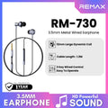 REMAX - RM-730 3.5mm Metal Wired Earphone