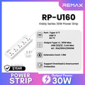 REMAX - RP-U160 Kiddy Series 5-Outlet Power Socket(30W 3A1C)