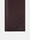 PEDRO Embossed Leather Long Wallet-Dark Brown
