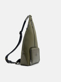 PEDRO Icon Leather Sling Pouch-Military Green
