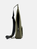 PEDRO Icon Leather Sling Pouch-Military Green