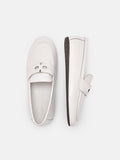 PEDRO Icon Leather Loafers-Chalk