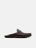 Hawser Leather Slip-On Driving Shoes-Dark Brown