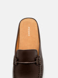 Hawser Leather Slip-On Driving Shoes-Dark Brown
