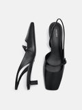 PEDRO Icon Leather Heel Pumps-Black