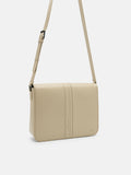 PEDRO The Textured Panel Messenger Bag-Taupe