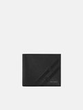 PEDRO Embossed Leather Bi-Fold Wallet-Black