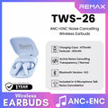 REMAX - TWS-26 ANC+ENC Noise Canceling True Wireless Stereo Music Talking Wireless Earbuds