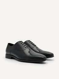 PEDRO Men Leather Brogue Derby Shoes - Black