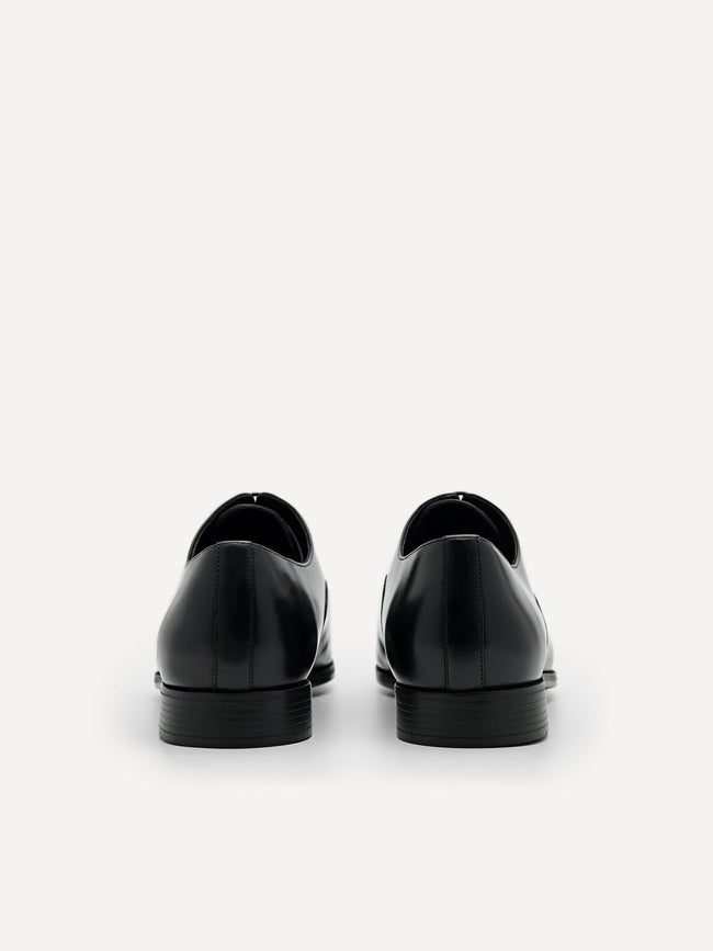 PEDRO Men Leather Brogue Derby Shoes - Black