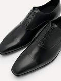 PEDRO Men Leather Brogue Derby Shoes - Black