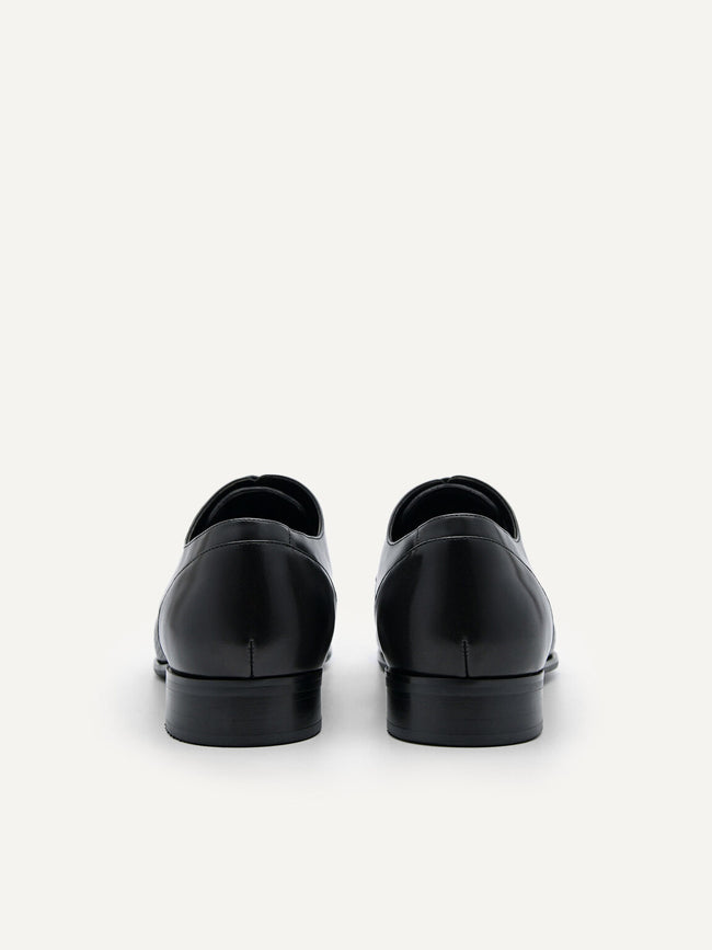 PEDRO Men Brando Leather Derby Shoes - Black