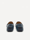 PEDRO Men Leather Strap Moccasins B - Navy