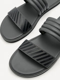 PEDRO Men Band Slide Sandals - Dark Grey