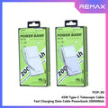 REMAX - FCP-30 20000mAh Type-C Scalable Cable Fast Charging Cabled Power Bank ( PD45W )