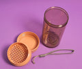 1NOM Plastic Water Bottle with Tea Strainer - S - Pink