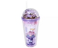 1NOM Sakura Amusement Park Double-layer Lid Tumbler with Straw - 480ml - Purple