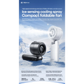 REMAX - RS-SF32 Digital Display Humidification Folding High-Speed Handheld fan