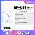 REMAX - RP-U95 Micro Kiddy Series Travel Charger Set (2.4A)