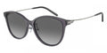 Emporio Armani™ EA4220F 610611 56 - Shiny Transparent Black/Shiny Gunmetal